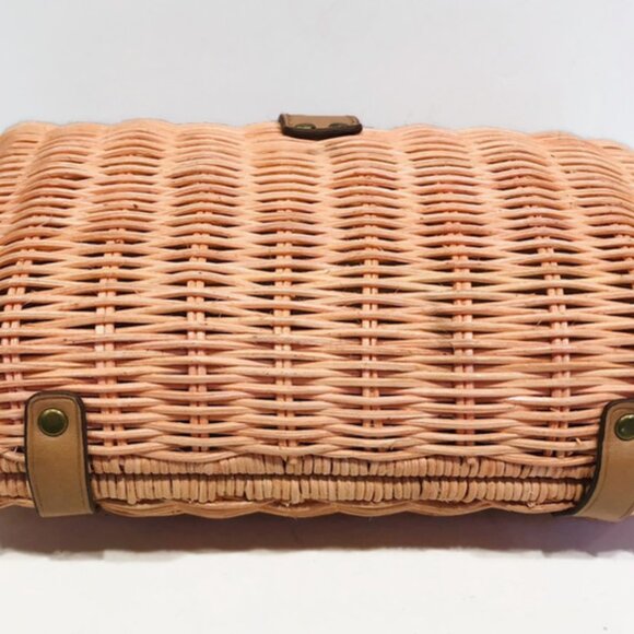 J. Crew Pink Wicker Purse - Picture 6 of 8